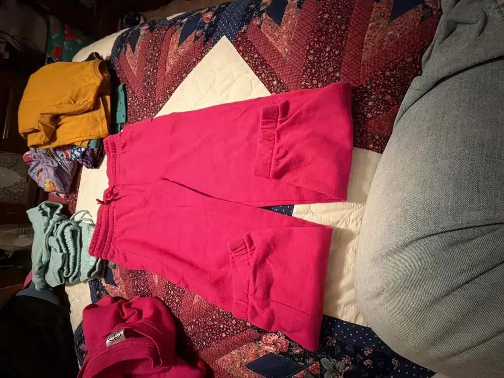 Athletic Works Girls Fleece Crewneck Sweatshirt and Jogger Set